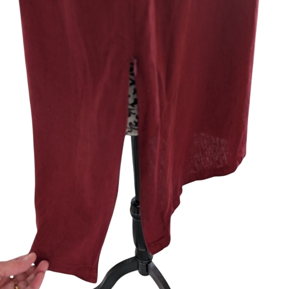 Kaliyana Zipper Top Brick Roma Rust Red Linen Blend Tunic Witchy Y2K Women S/M - Picture 8 of 13